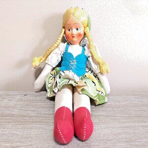 Polish Handmade Doll-Early 20th Century-11.5 inch -Celluloid Face-Traditional
